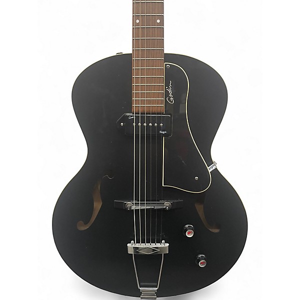 Used Godin 5th Avenue Kingpin P90 Black Hollow Body Electric Guitar