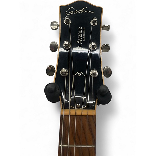 Used Godin 5th Avenue Kingpin P90 Black Hollow Body Electric Guitar