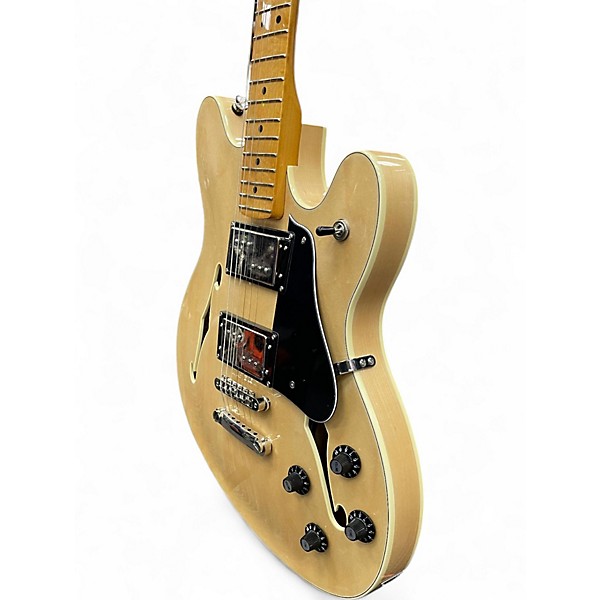 Used Squier Classic Vibe Starcaster Natural Hollow Body Electric Guitar