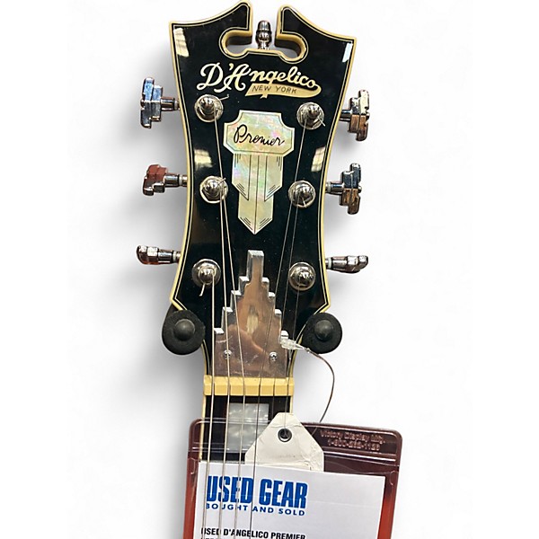 Used D'Angelico Premier Series DC Black Hollow Body Electric Guitar