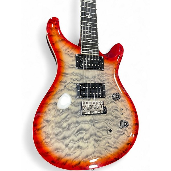 Used PRS CUSTOM 24 08 QUILT CHERRY CHARCOAL BURST Solid Body Electric Guitar