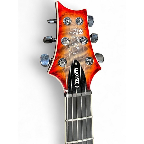 Used PRS CUSTOM 24 08 QUILT CHERRY CHARCOAL BURST Solid Body Electric Guitar