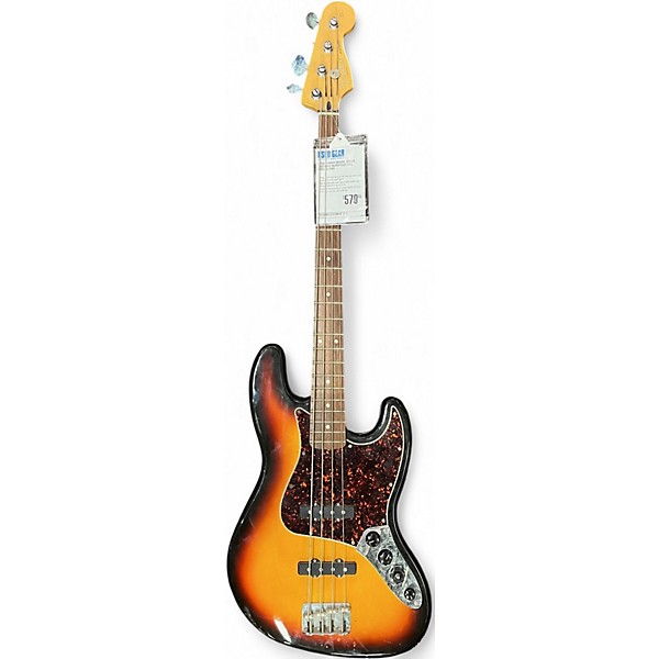 Used Fender Deluxe Active Jazz Bass BURST Electric Bass Guitar