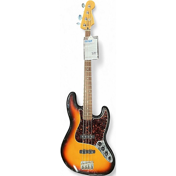 Used Fender Deluxe Active Jazz Bass BURST Electric Bass Guitar