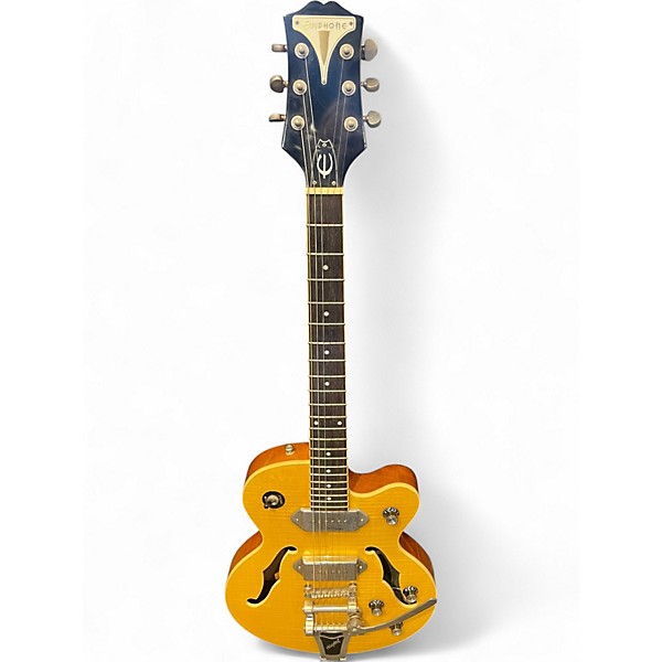 Used Epiphone Wildkat with Bigsby Natural Hollow Body Electric Guitar