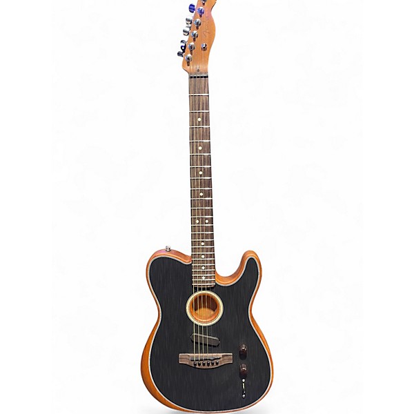 Used Fender Acoustasonic Player Telecaster BRUSHED BLACK Acoustic Electric Guitar