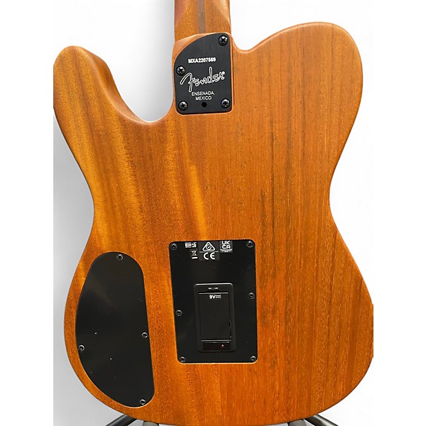 Used Fender Acoustasonic Player Telecaster BRUSHED BLACK Acoustic Electric Guitar