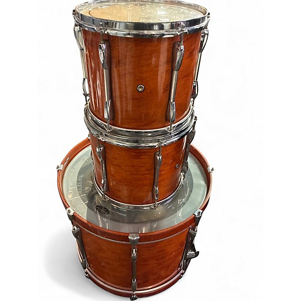 Used Pearl 3 Piece Export Orange Drum Kit