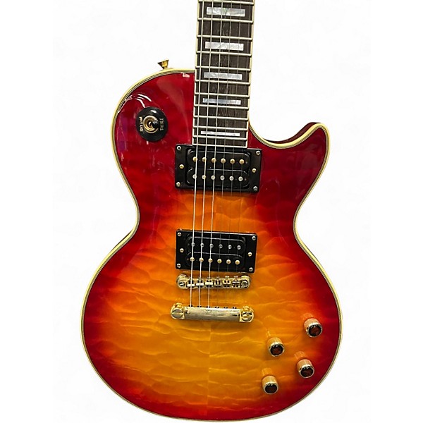 Used Epiphone Les Paul Custom Prophecy Plus Orange Solid Body Electric Guitar