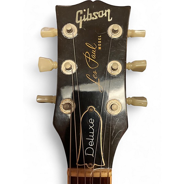 Vintage 1975 Gibson Les Paul Deluxe Cherry Solid Body Electric Guitar