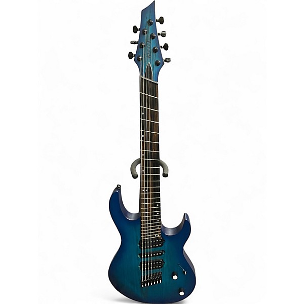 Used Kiesel Aries 7 String Multiscale Blue Solid Body Electric Guitar