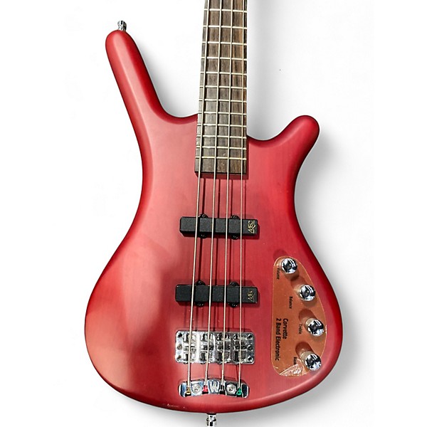 Used RockBass by Warwick CORVETTE Satin Red Electric Bass Guitar