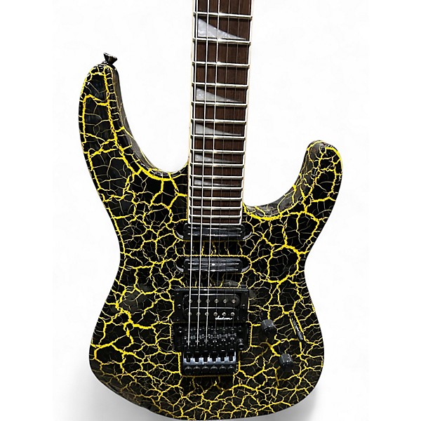 Used Jackson X Series SL3X DX Crackle Soloist Yellow Crackle Solid Body Electric Guitar
