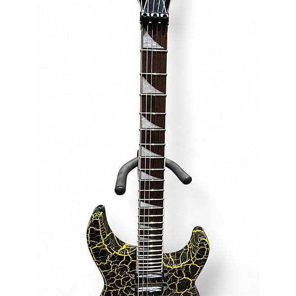 Used Jackson X Series SL3X DX Crackle Soloist Yellow Crackle Solid Body Electric Guitar