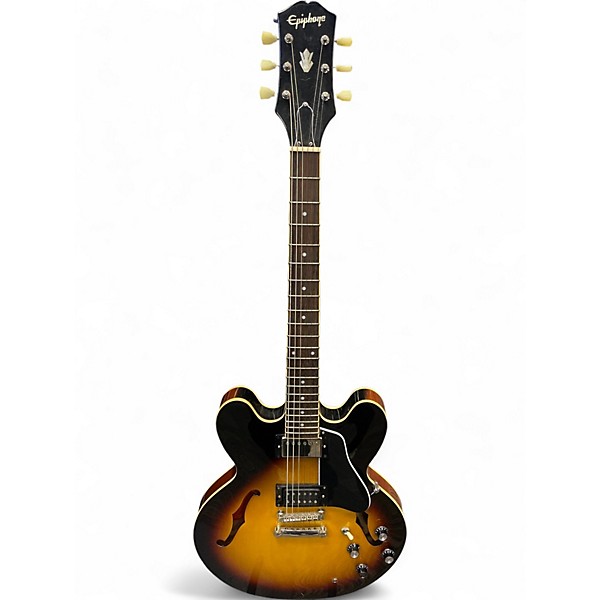 Used Epiphone ES-335 Vintage Sunburst Hollow Body Electric Guitar
