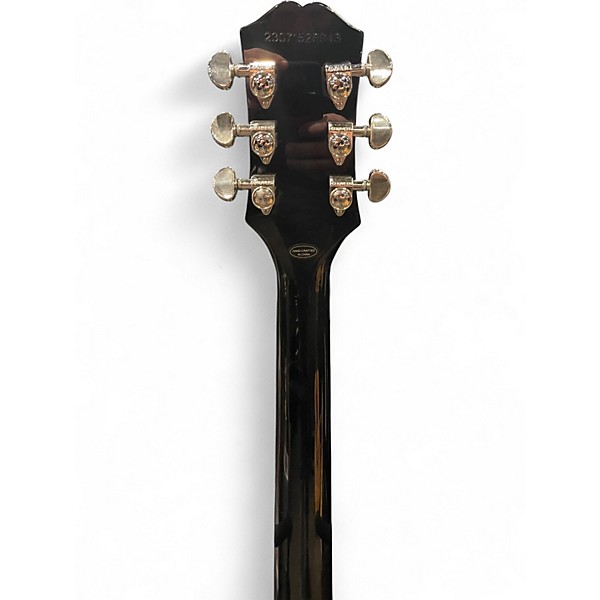 Used Epiphone Les Paul Custom Black and Silver Solid Body Electric Guitar