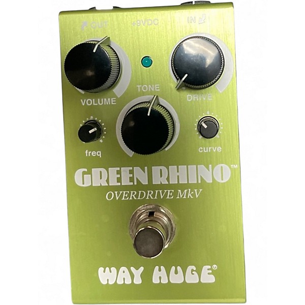 Used Way Huge Electronics WHE202 Green Rhino Overdrive Effect Pedal