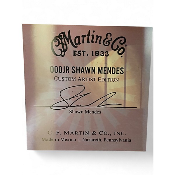 Used Martin 000JR SHAWN MENDES Natural Acoustic Electric Guitar
