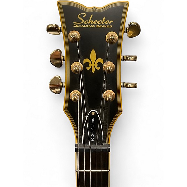 Used Schecter Guitar Research Solo II Custom Black Solid Body Electric Guitar