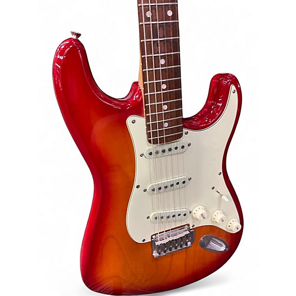 Used Squier Standard Stratocaster 2 Tone Sunburst Solid Body Electric Guitar