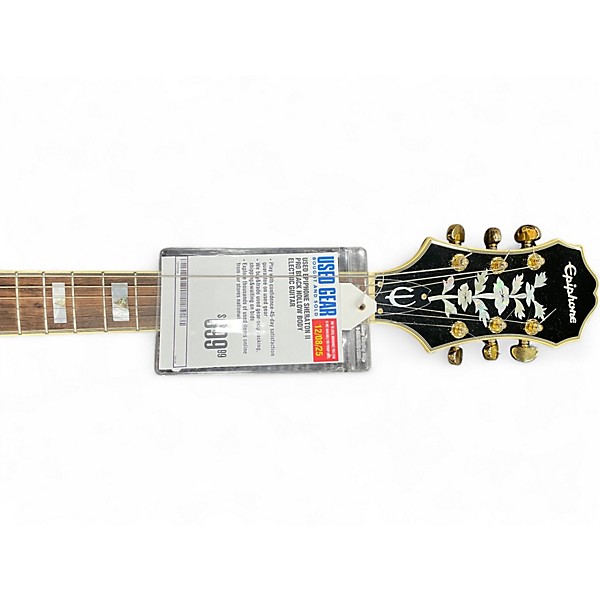 Used Epiphone Sheraton II PRO Black Hollow Body Electric Guitar