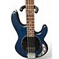 Used Sterling by Music Man Sub 4 Blue Electric Bass Guitar