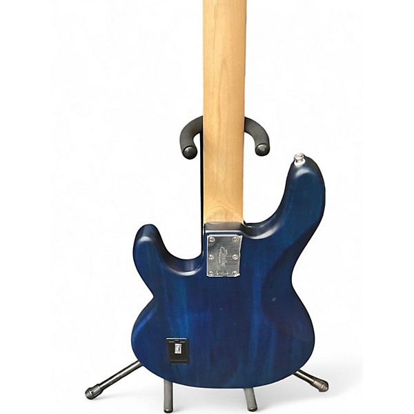 Used Sterling by Music Man Sub 4 Blue Electric Bass Guitar
