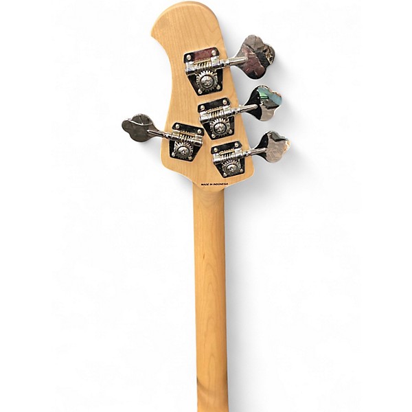 Used Sterling by Music Man Sub 4 Blue Electric Bass Guitar