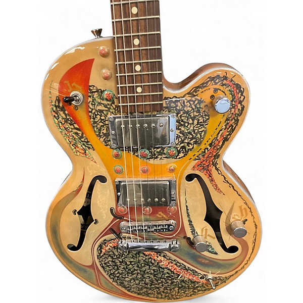 Used Normandy ALUMINUM ARCHTOP Custom Graphic Hollow Body Electric Guitar