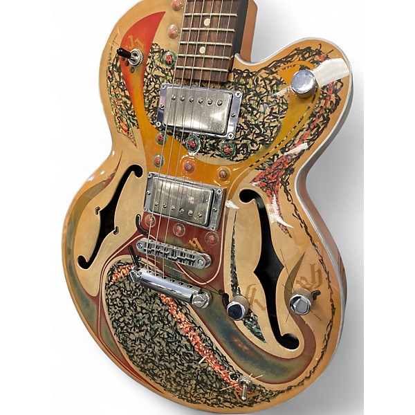 Used Normandy ALUMINUM ARCHTOP Custom Graphic Hollow Body Electric Guitar
