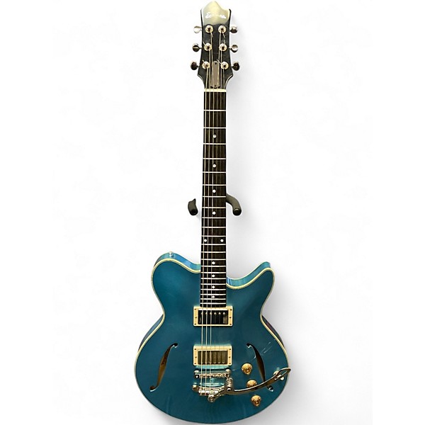 Used Eastman Romeo LA Blue Hollow Body Electric Guitar