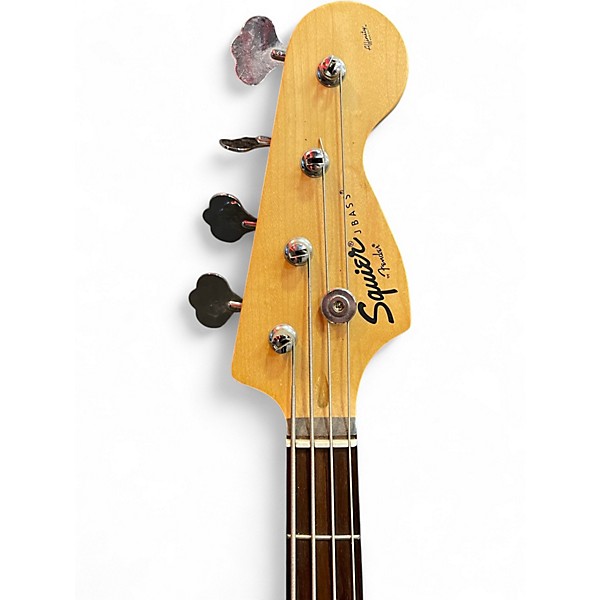 Used Squier JBASS Red Electric Bass Guitar