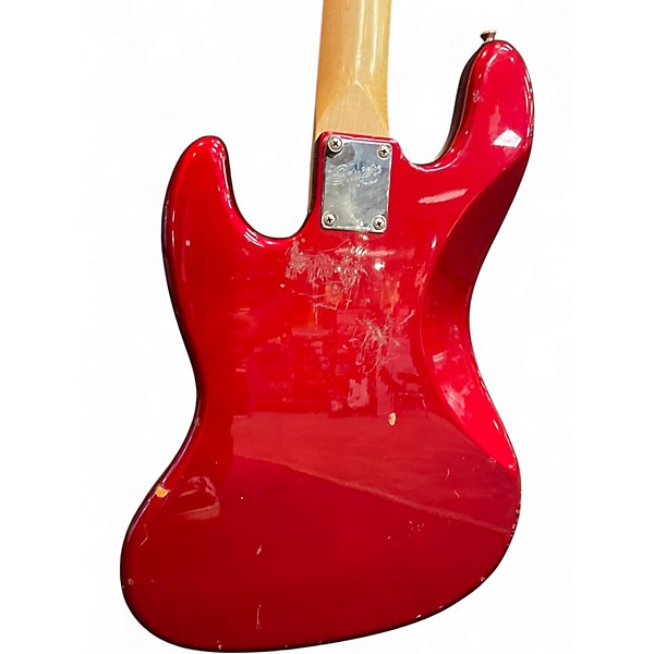 Used Squier JBASS Red Electric Bass Guitar