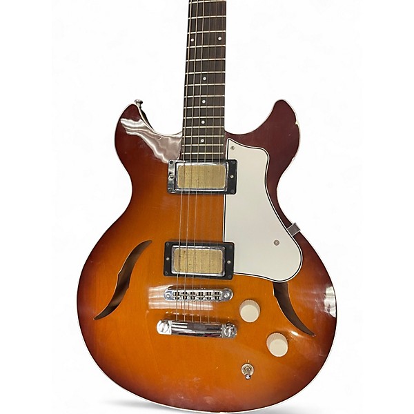 Used Harmony COMET 2 Tone Sunburst Hollow Body Electric Guitar