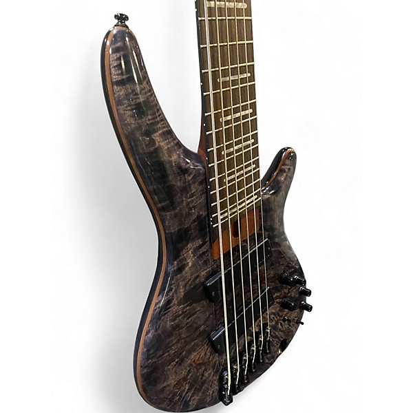 Used Ibanez BTB806MS TRANS GRAY GLOSSY Electric Bass Guitar