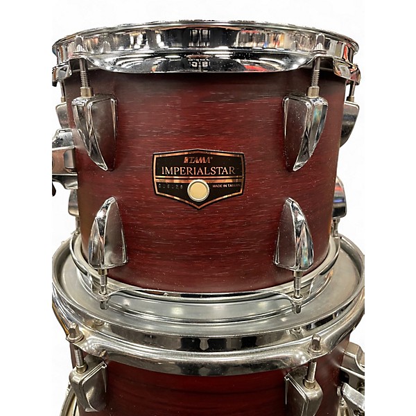 Used TAMA 4 Piece Imperialstar Burgundy Walnut Wrap Drum Kit