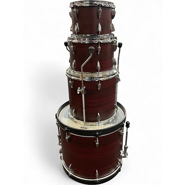 Used TAMA 4 Piece Imperialstar Burgundy Walnut Wrap Drum Kit