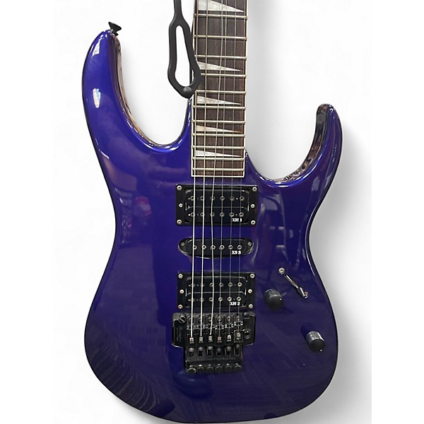 Vintage 1990s Ibanez EX370 Blue Solid Body Electric Guitar