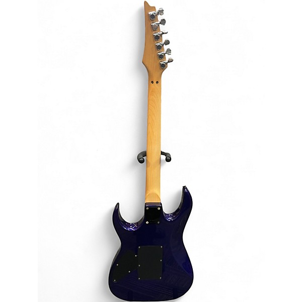 Vintage 1990s Ibanez EX370 Blue Solid Body Electric Guitar