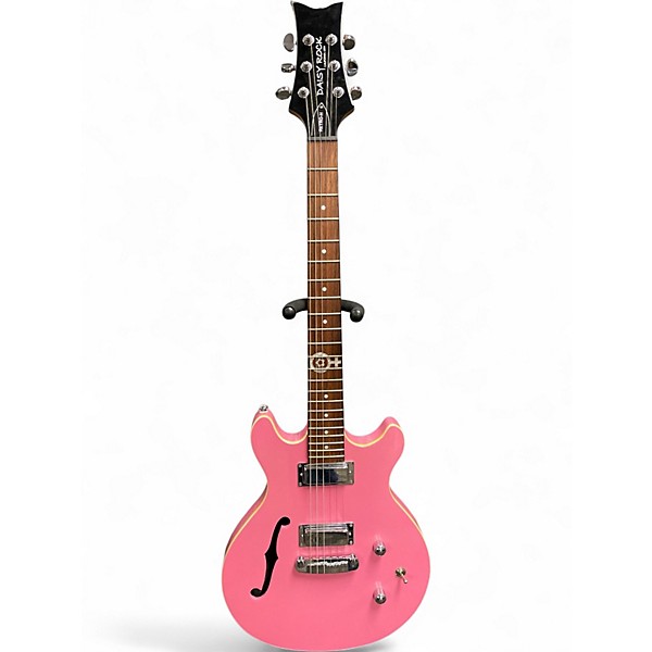 Used Daisy Rock Retro-H Pink Hollow Body Electric Guitar