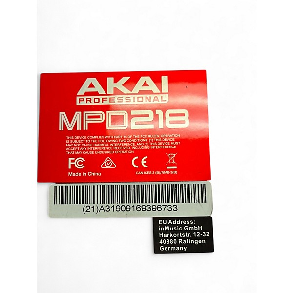 Used Akai Professional MPD218 MIDI Controller