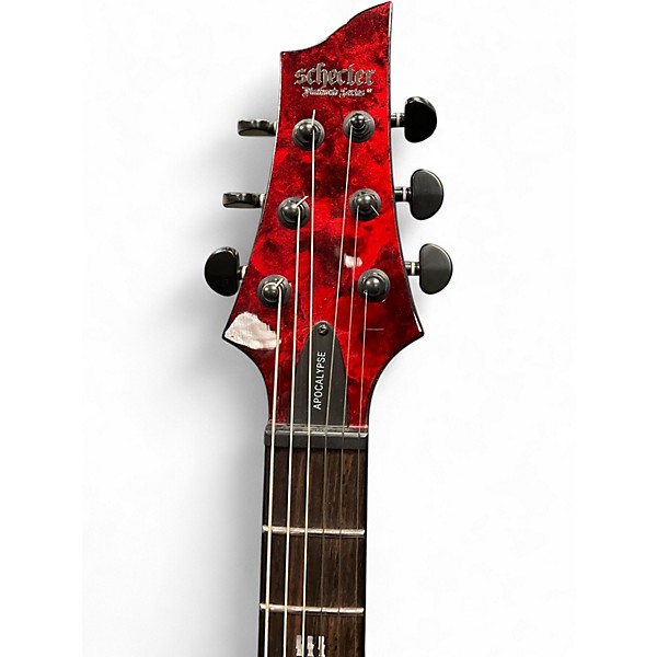 Used Schecter Guitar Research C1 Apocalypse red reign  Solid Body Electric Guitar