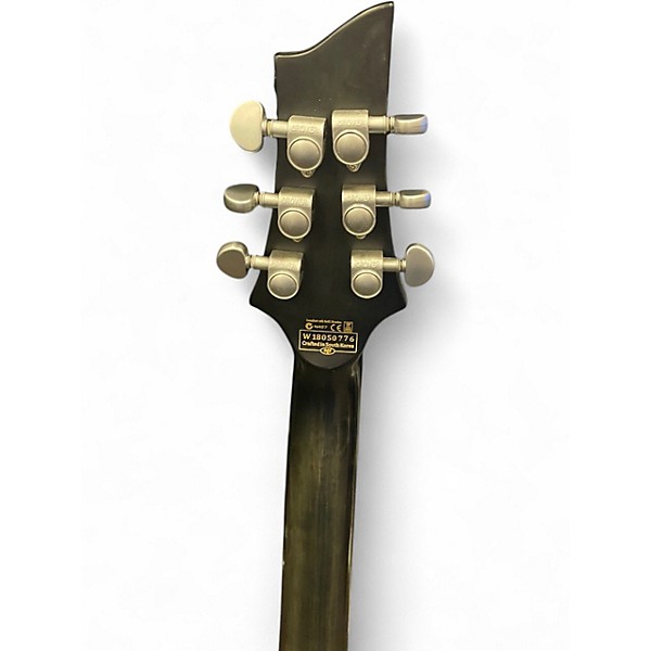 Used Schecter Guitar Research C1 Platinum Trans Black Solid Body Electric Guitar