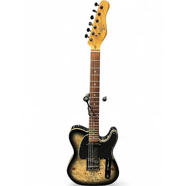 Used Michael Kelly Custom Collection 50 Burl Burst BLACK BURST BURL TOP Solid Body Electric Guitar