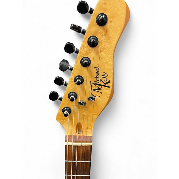 Used Michael Kelly Custom Collection 50 Burl Burst BLACK BURST BURL TOP Solid Body Electric Guitar