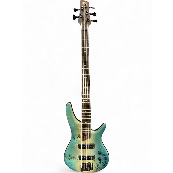 Used Ibanez SR1605B CARIBBEAN SHORELINE Electric Bass Guitar
