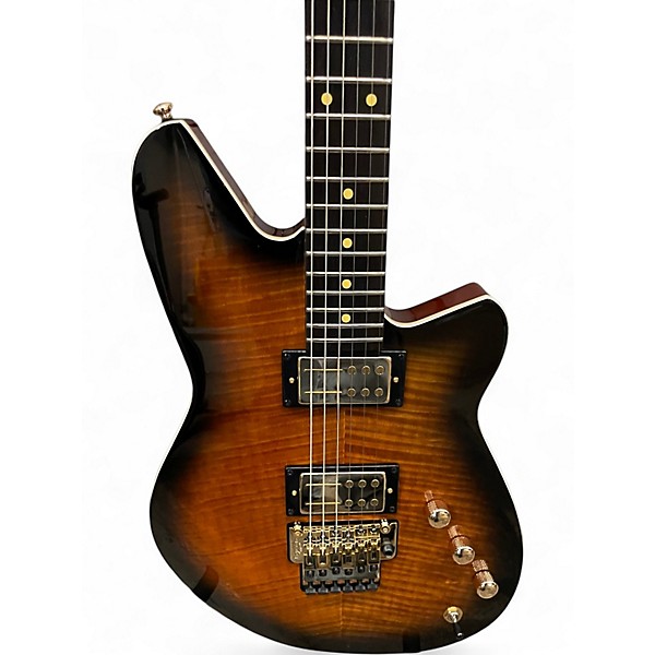 Used Reverend KINGBOLT NOS COFFEE BURST FLAME MAPLE Solid Body Electric Guitar