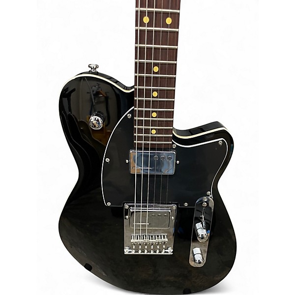 Used Reverend cross cut NOS midnight black Solid Body Electric Guitar