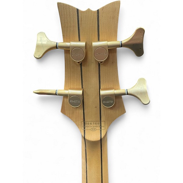 Used Schecter Guitar Research C4 Custom Natural Electric Bass Guitar