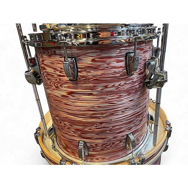 Used Ludwig 3 Piece CLASSIC MAPLE 3 PIECE FAB ANTIQUE PINK OYSTER Drum Kit